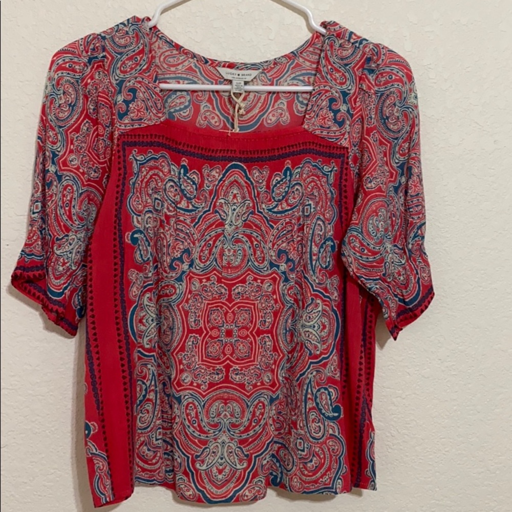 New Lucky brand blouse top size S